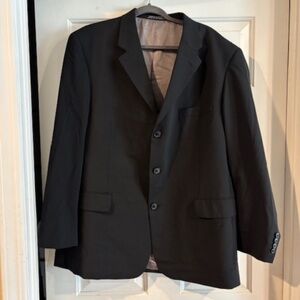 J.Ferrar Mens 100% wool Jacket- 46R, Black